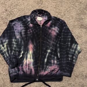 American Eagle Outfitters Tie-Dye Sweatshirt - Black, Pink, Yellow